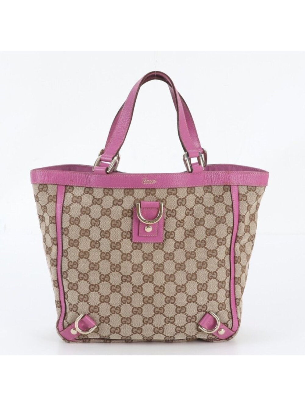 Gucci GG Canvas Abbey Leather Tote Bag Shoulder